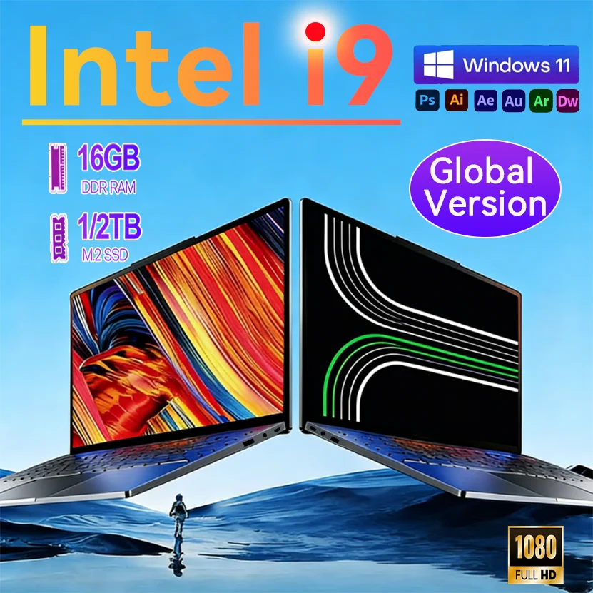 Nueva llegada: Portátil de 14,1" para juegos i9, Windows 11, Intel Core i9-10980hk, 16GB RAM, SSD M.2 de 1/2TB, Portátiles, PC Notebook para juegos 4K HD