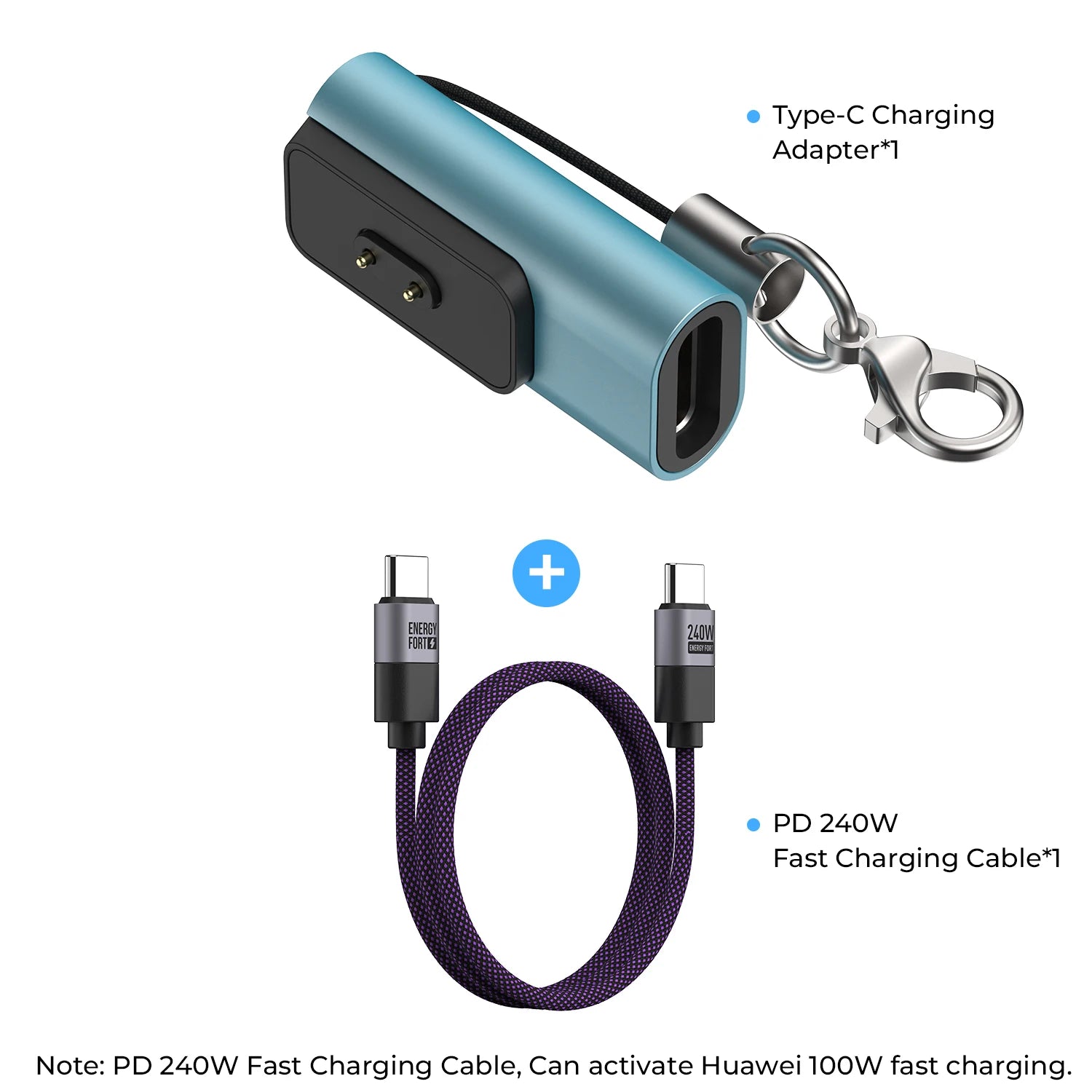 Type-C Charging Adapter USB C Mini Power Connector Protable Converter Plug For Xiaomi Smart Band 10 9 8 With Keychain