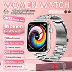 2025 New NFC Smart Watch Women AMOLED HD Screen IP68 Waterproof Blood Oxygen Heart Rate BT Call Smartwatch Watch