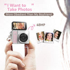 S162 Thumb Keychain Camera 1.47-inch Flip Screen Mini Action Camera Retro Style 2K Very Small Camcorder Video Recorder 2026 NEW