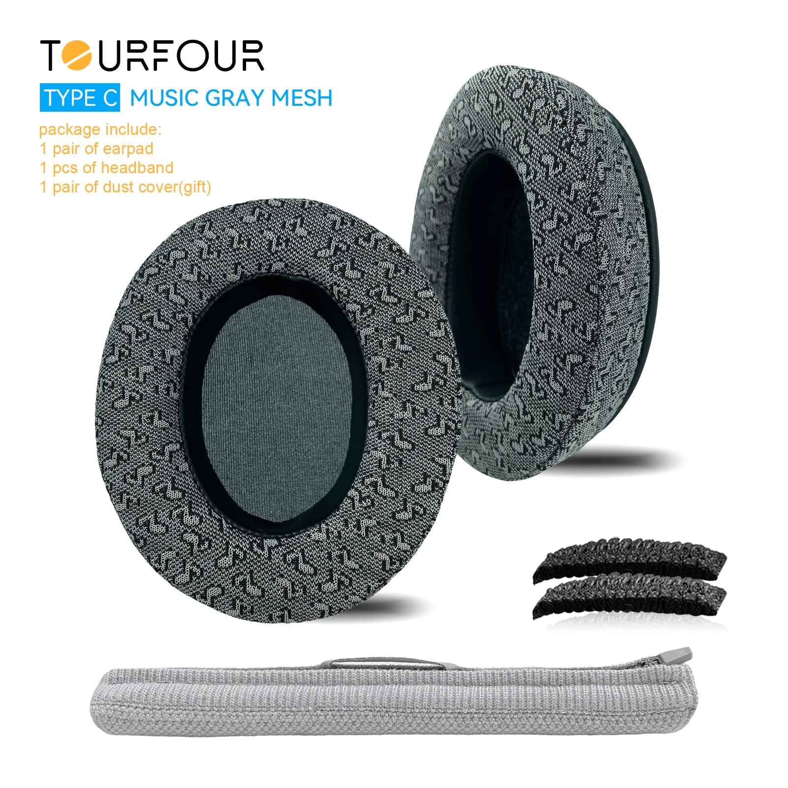 TOURFOUR Replacement Earpads for Audio Technica ATH-M50x,M50xBT,M40x,M30x,M20x,MSR7 Headphones Ear Cushion Sleeve Earmuffs
