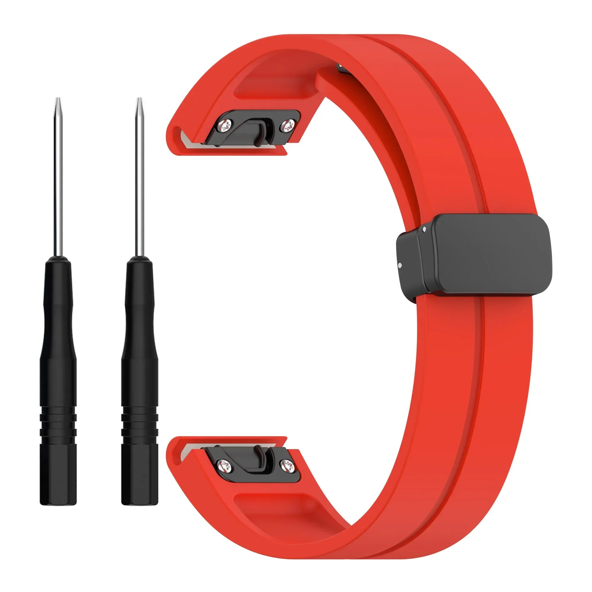 QuickFit 20mm 22mm 26mm Silicone Magnetic Folding Buckle Strap For Garmin Enduro 2 EPIX Gen2 Fenix 7 7X 6X Pro 5Plus Watchband