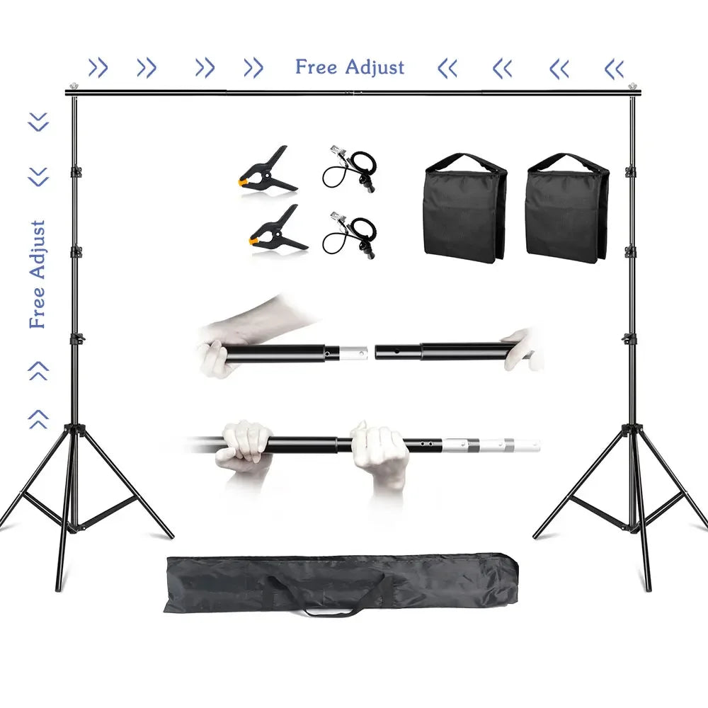 SH 2.6m*3m Suit Adjustable Backdrop Stand for Photography Wedding Photo Studio Backdrop Video Background Frame