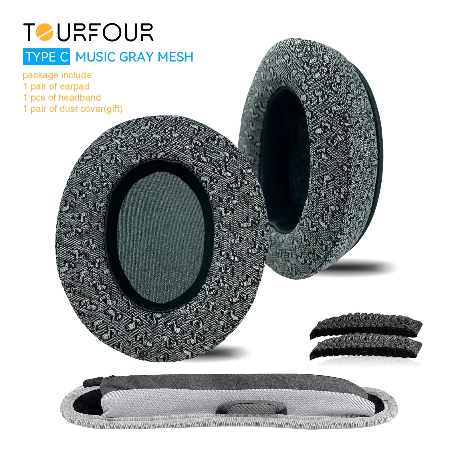 TOURFOUR Replacement Earpads for Audio Technica ATH-M50x,M50xBT,M40x,M30x,M20x,MSR7 Headphones Ear Cushion Sleeve Earmuffs