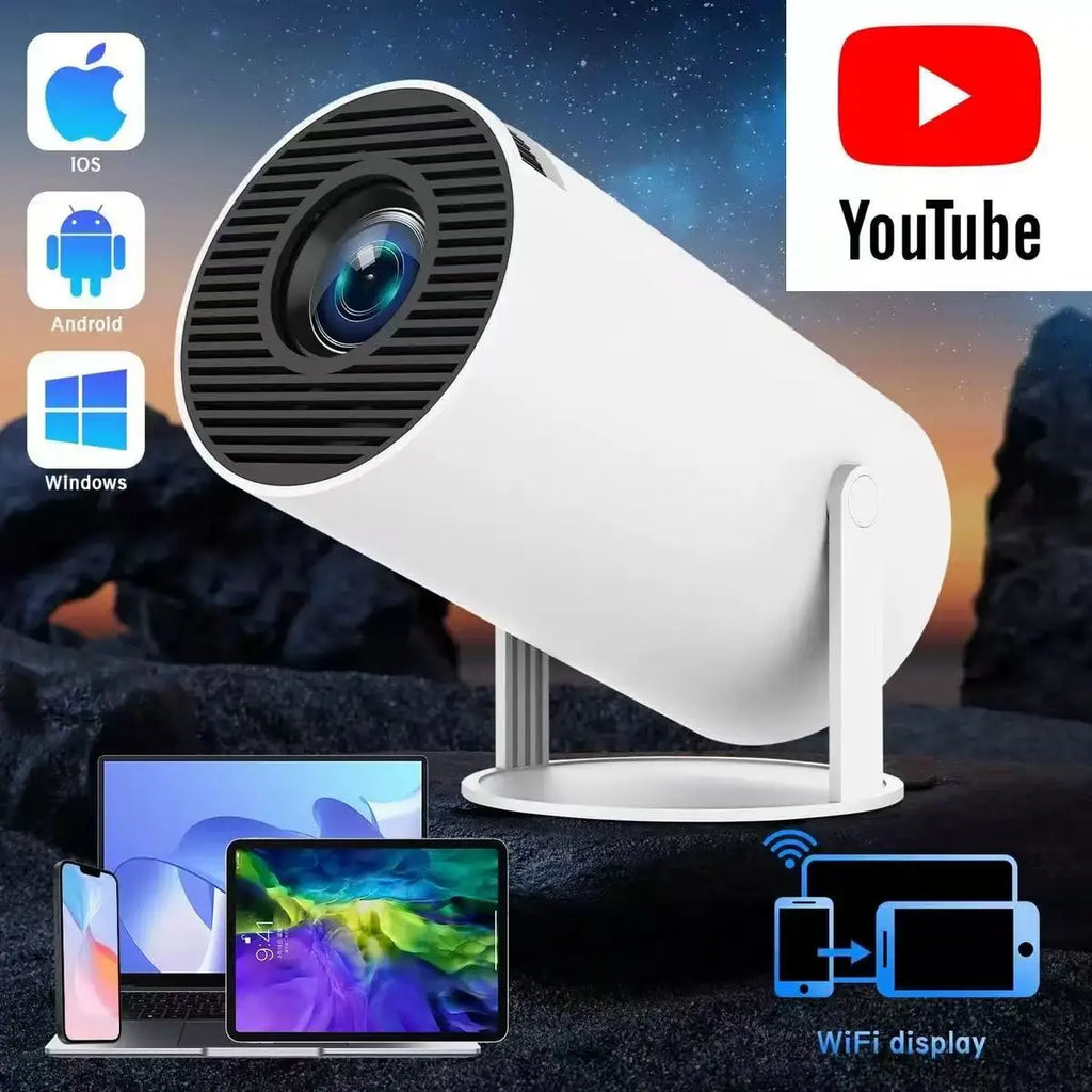 Projector HY300 Linux Dual Wifi6 290ANSI Allwinner H726 BT5.4 1080P 1280*720P Home Cinema Outdoor Projetor
