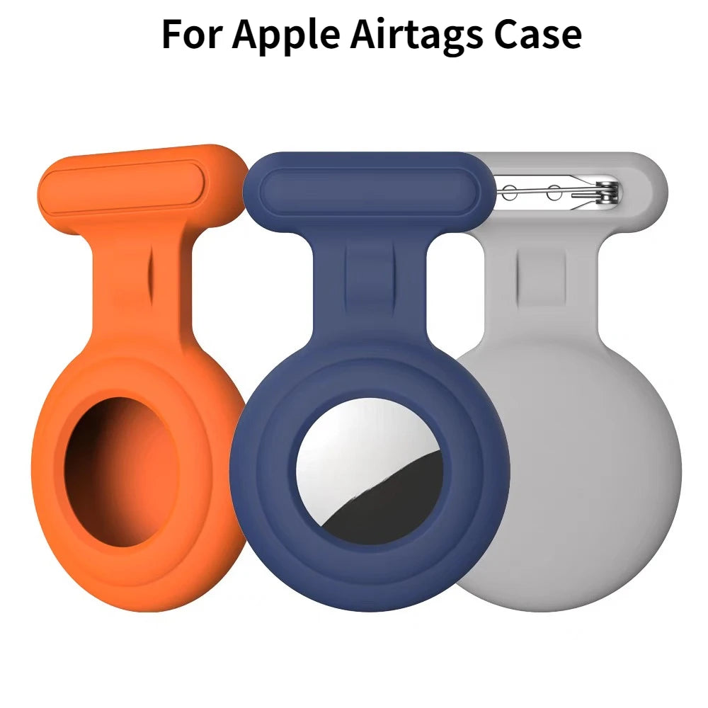 Silicone Air tag Holder Hidden Airtag Holder for Kids GPS Tracker with Brooch Pin, Airtags Clip Child/Elderly/Backpack/Luggage