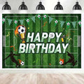 Boy's birthday background picture, children's portrait, football field,sports poster,baby shower, newborn photography background