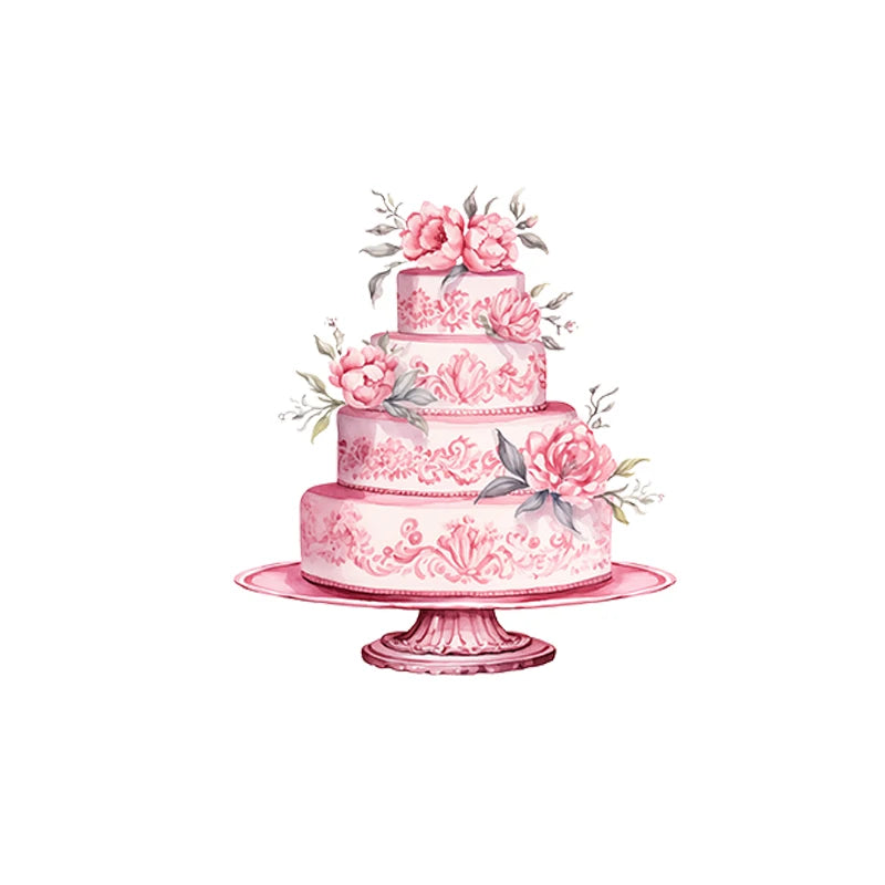 Decoración de telón de fondo para fiesta de cumpleaños con recortes de ositos de peluche de tablero KT para baby shower, rosa Toile De Jouy, globos aerostáticos, cartón, floral rosa