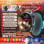2026 New AI diagnosis Air Pump Smart Watches Accurate Measure Blood Pressure Uric Acid ECG Call NFC Health Airbag Smartwatch Men