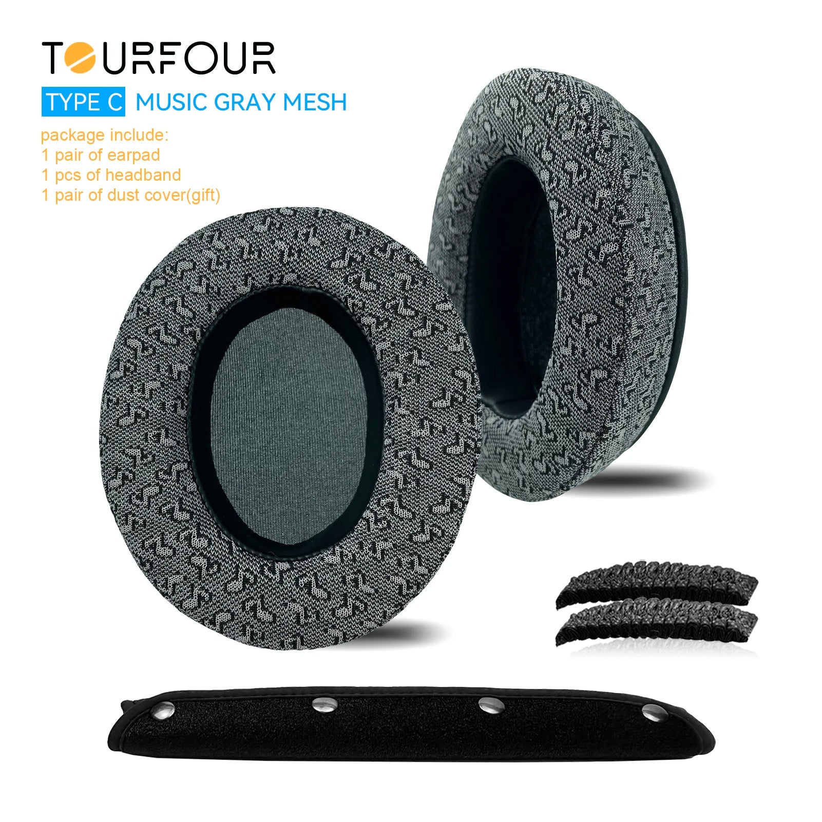 TOURFOUR Replacement Earpads for Audio Technica ATH-M50x,M50xBT,M40x,M30x,M20x,MSR7 Headphones Ear Cushion Sleeve Earmuffs