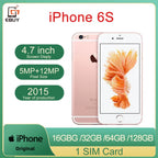 Original iPhone 6s 4.7" 4G Mobile Cell Phone 16/64/128GB ROM Touch ID 5MP+12MP Camera Dual Core IOS CellPhone Original Unlocked