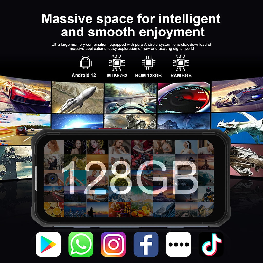 SERVO TANK500 4G LTE Mini Rugged Smartphone Android 12 OS 6GB+128GB PTT WiFi Dual SIM Card IP68 Waterproof Small Smart Cellphone