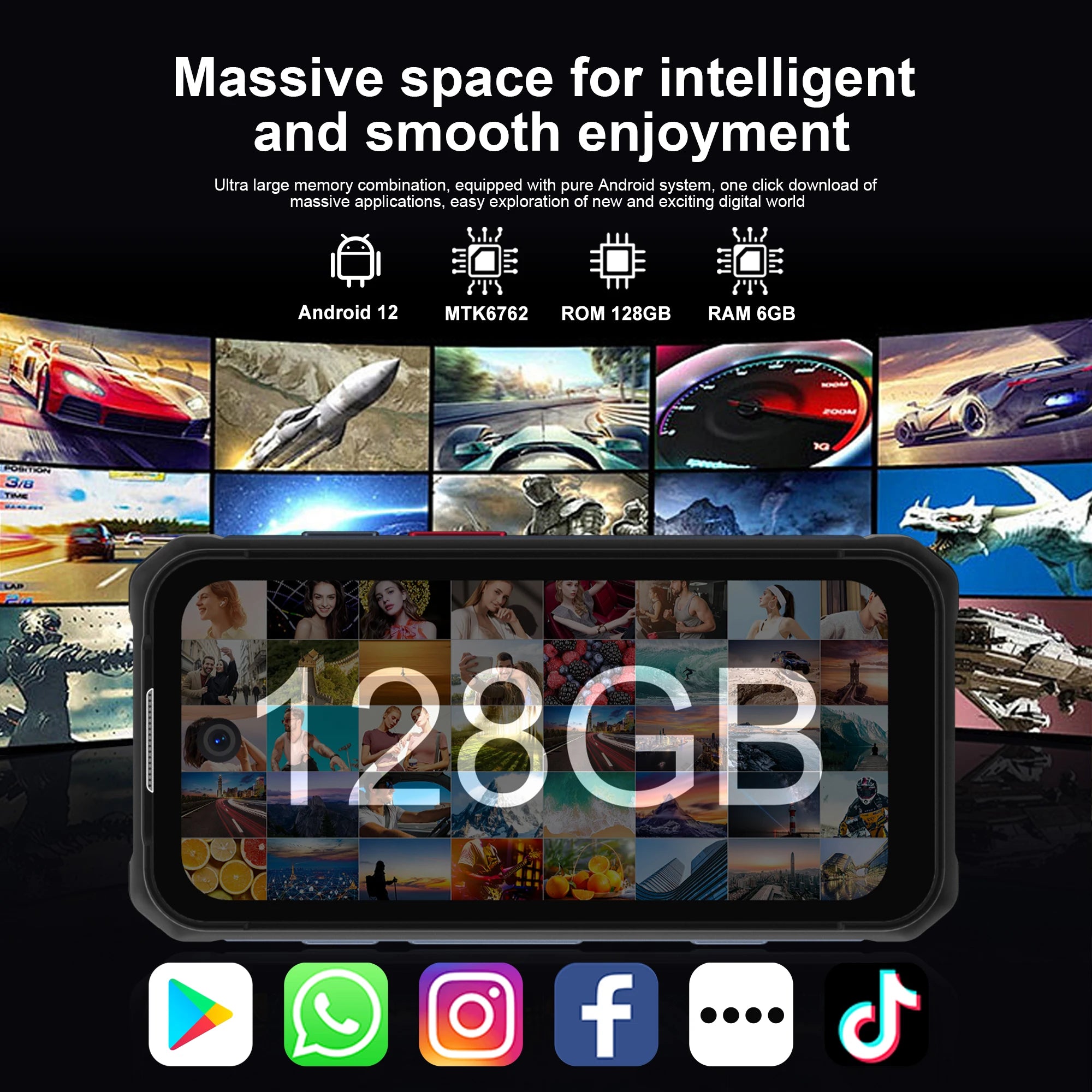 SERVO TANK500 4G LTE Mini Rugged Smartphone Android 12 OS 6GB+128GB PTT WiFi Dual SIM Card IP68 Waterproof Small Smart Cellphone