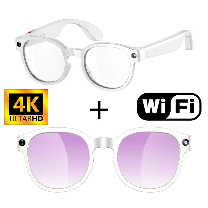 New AI Smart Glasses AI Translation 8MP HD Camera 4K Shooting Image Conversation Recording Listening To Music Smart Glasses