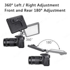 Mini Monitor Mount Holder Tripod Head with Cold Shoe Mount Adapter Swivel and Tilt Adjustable for Flash Microphone Fill Light