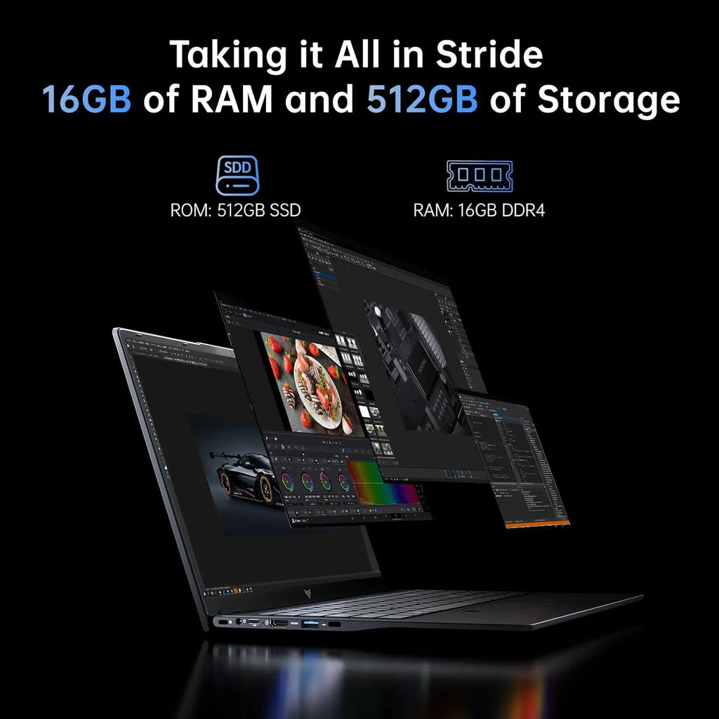 Portátil ACEMAGIC de 15,6/17,3" AMD Ryzen 3 4300U, 16GB RAM 512GB SSD Windows 11 WiFi HDMI USB-C Pantalla grande y Almacenamiento ampliable