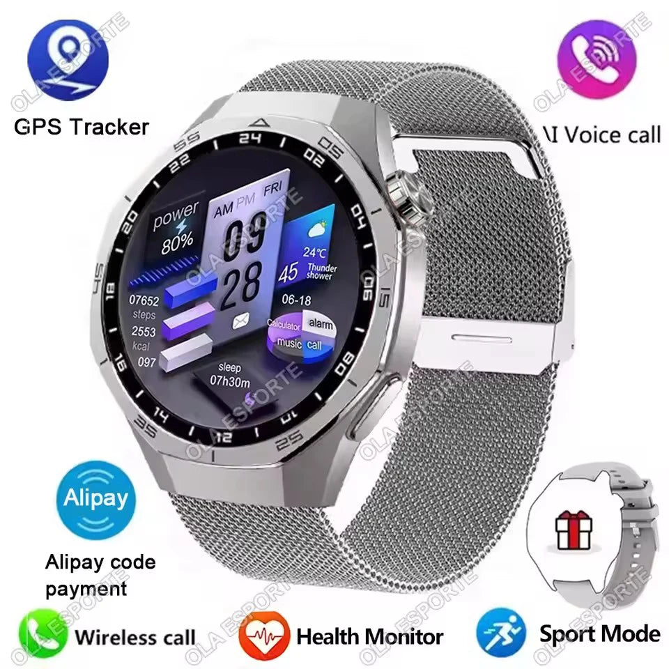 Nuevo Watch 5 Smart Watch 5 Pro Hombre HD AMOLED Pantalla GPS Frecuencia cardíaca Llamada Bluetooth IP68 Impermeable Smartwatch Hombre Regalos de Vacaciones