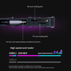 Desiontal DK-10 2-in-1 SD Card Card Reader Storage Case High-Speed USB 3.1 Type-C socket, SD/TF/SIM Card Carrying Case