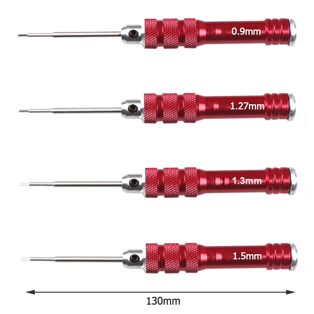 HSS Red Handle Hex Screwdriver Tool Set for RC Helicopter Repair Tools