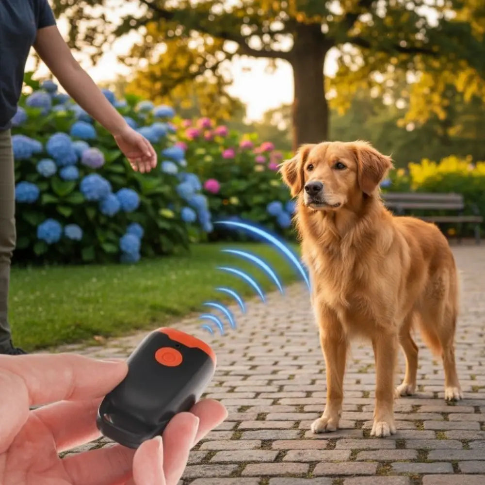 Ahuyentador portátil inteligente ultrasónico para perros, dispositivo antiladridos seguro de mano, luz LED, dispositivo para eliminar perros, entrenamiento de mascotas