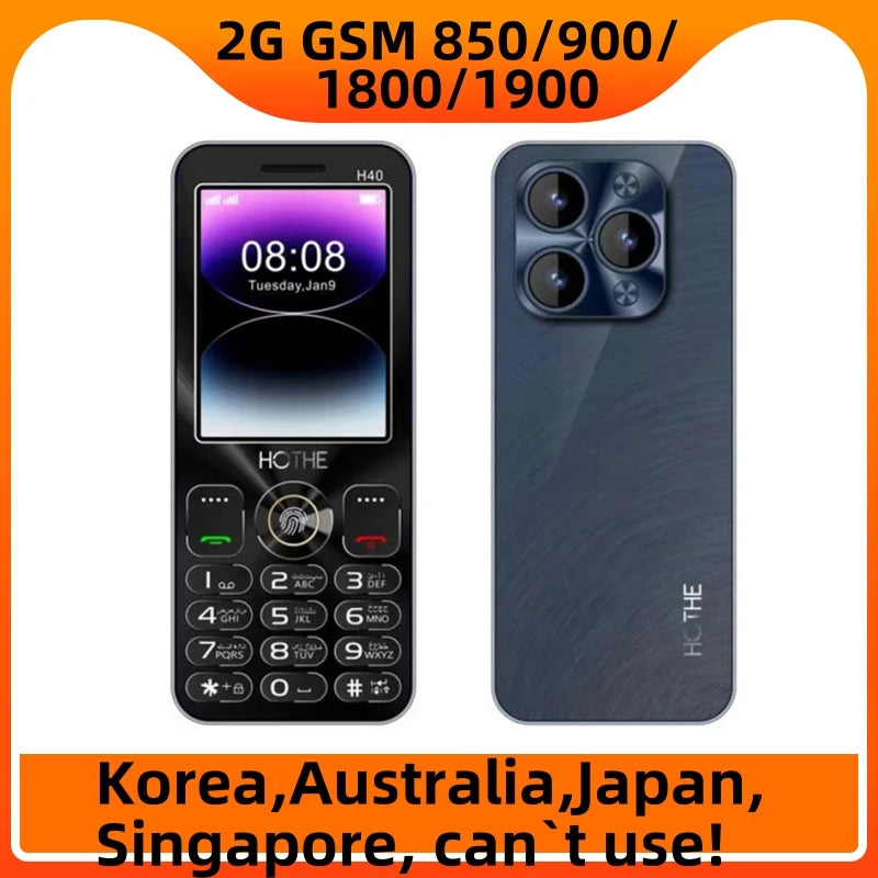 H40 Push Button Mobile Phone,2.8 Inch,Dual Sim,Bluetooth,Flashlight,MP3 MP4,Wireless FM,Camera,Vibration,BigHorn Cheap CellPhone