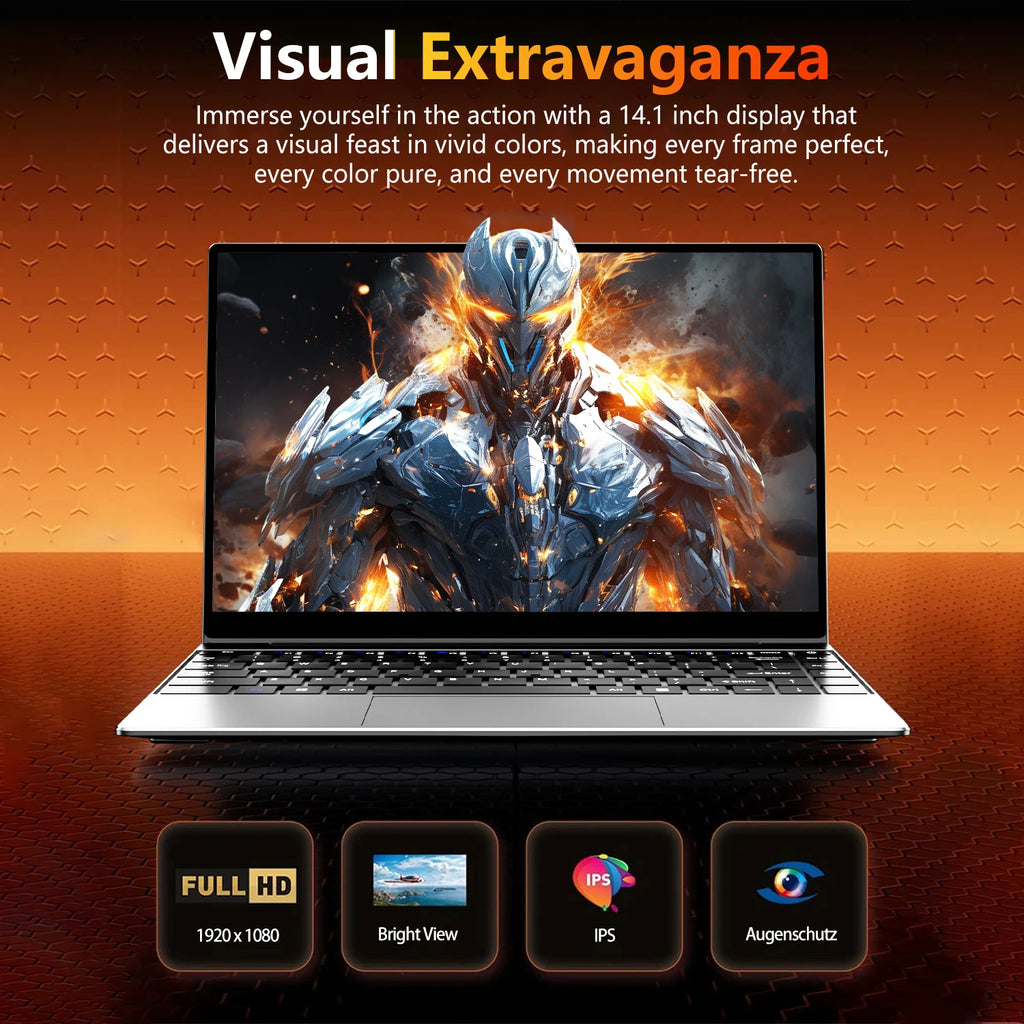NAIWO Laptop Intel N3700 15.6" IPS FHD Intel 4405U Laptop 16GB 2TB SSD 5000mAh Battery Windows 11 Office Laptop Thin and Light
