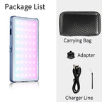 Luz de video RGB 10W portátil de bolsillo, lámpara de relleno para cámara, bicolor, batería incorporada de 4000mAh para TK YB Vlog, grabación de video en exteriores