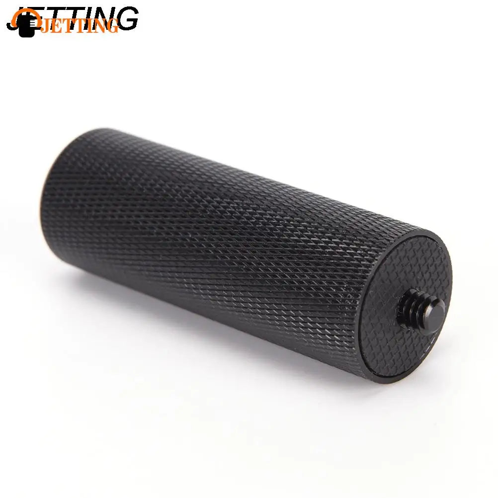 Estabilizador de cámara réflex digital DSLR con agarre de mano de mango de metal negro de 1/4'' para linterna LED. Tamaño del mango de metal: 7,5 x 2,5 x 2,5 cm