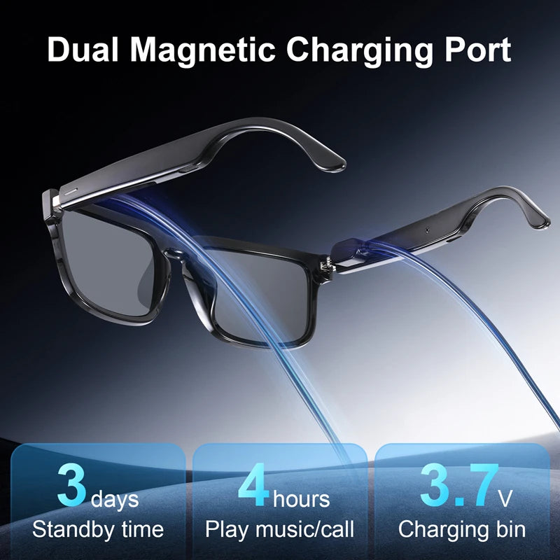 2025 New GL2 Smart Bluetooth Glasses Music Earphones Call Sunglasses Sunglasses Smart Bluetooth Glasses  Night Vision Sunglasses