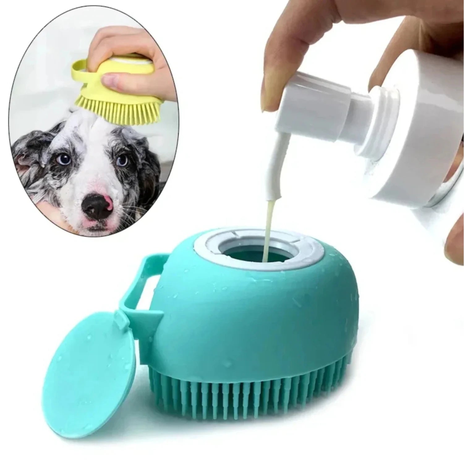Bathroom Puppy Big Dog Cat Bath Massage Gloves Brush Soft Safety Silicone Pet Accessories  Dogs Cats Tools Mascotas Products