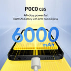 New POCO C85 Global Version NFC Smartphone MediaTek Helio G81-Ultra 6000mAh battery 6.9" 120Hz display 33W Charging 50MP Camera