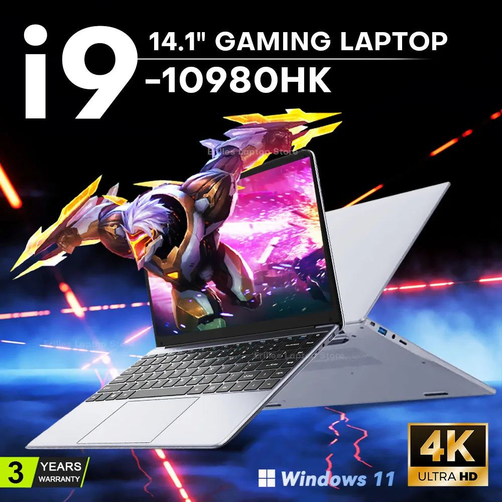 Nueva computadora portátil Potrable Intel Core i9 10980HK Windows 11 portátiles para juegos 16 GB RAM 10980P 1 TB 2 TB SSD PC portátil Gamer 4K