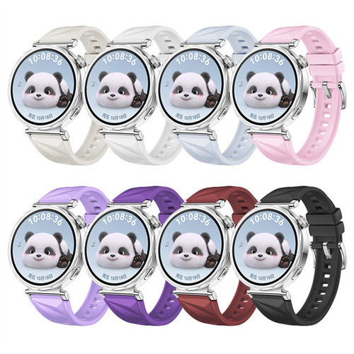 18mm Silicone Strap for Huawei Watch GT4 41MM / GT5 41MM / GT5 Pro 42MM Ice Crystal Pattern Silicone smart watch replacement wri