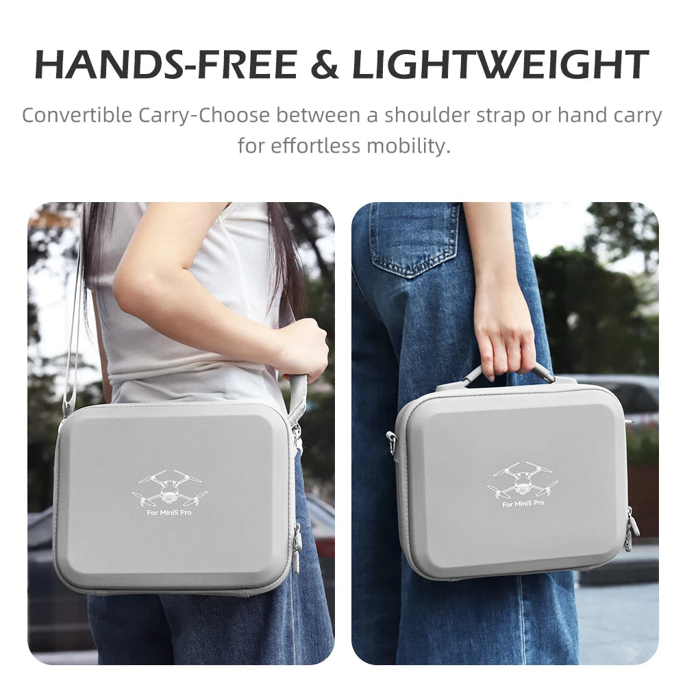 XFJI Portable Carrying Case for DJI Mini 5 Pro Storage Box for DJI Mini 5 Pro Hard Shell Handbag Drone Accessories Shoulder Bag