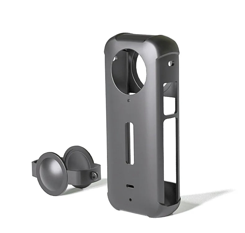 Case for Insta360 X3 with Silicone Lens Cap Protector Shockproof Protective Cover for Insta 360 X3 Anti-scratch Accessories