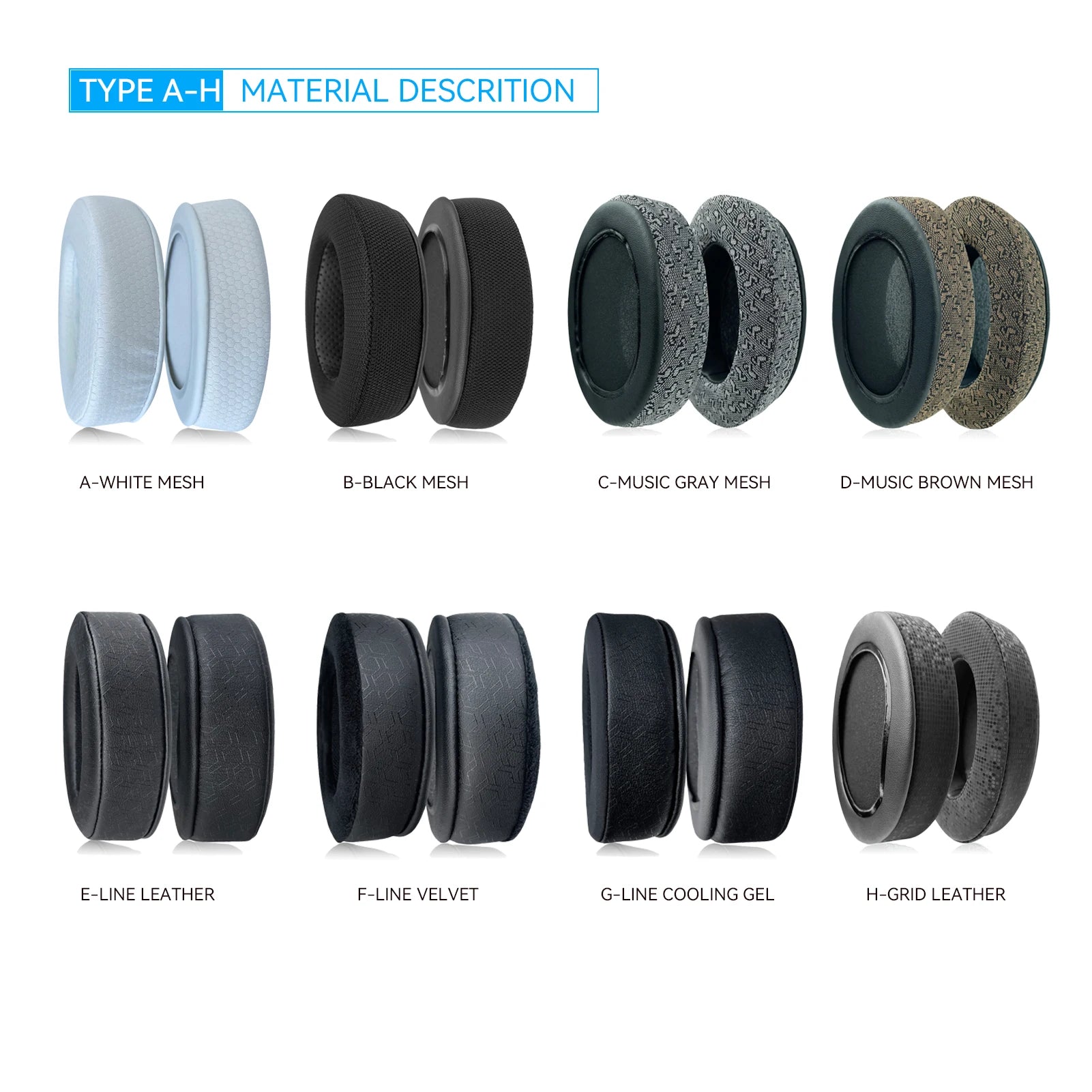 TOURFOUR Replacement Earpads for Audio Technica ATH-M50x,M50xBT,M40x,M30x,M20x,MSR7 Headphones Ear Cushion Sleeve Earmuffs