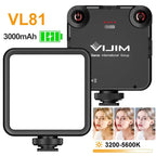 VIJIM VL81 LED Video Light 3200-5600K Camera Light 850LM 6.5W With Cold Shoe Mini Vlog Fill Light 3000mAh Panel Lamp Photography