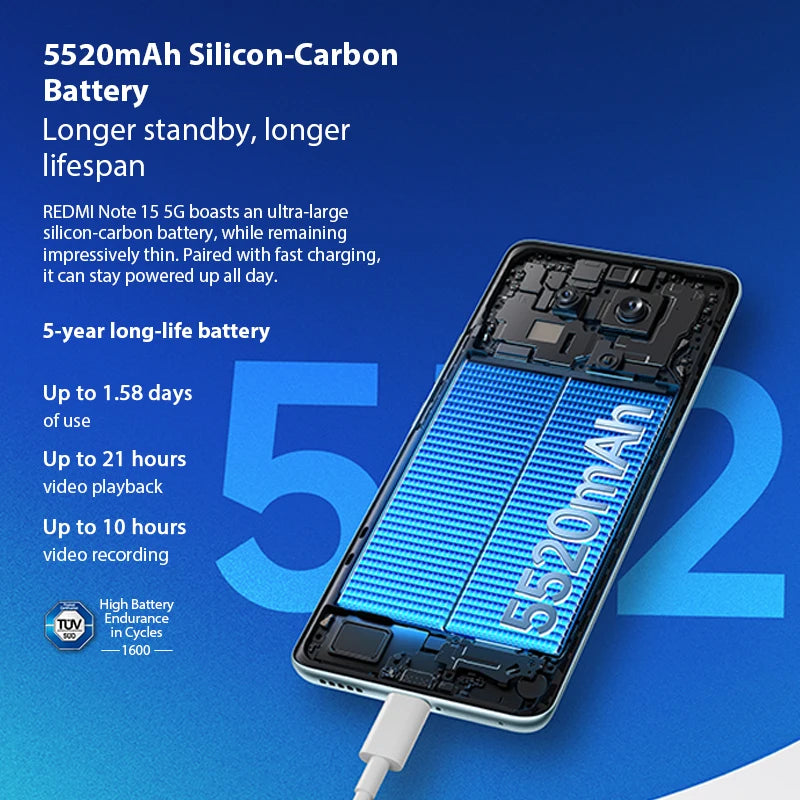 【World Premiere】Global Version Xiaomi Redmi Note 15 5G Snapdragon® 6 Gen3 Cellphone 6.77" AMOLED display 108MP camera 5520mAh