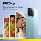 New POCO C85 Global Version NFC Smartphone MediaTek Helio G81-Ultra 6000mAh battery 6.9" 120Hz display 33W Charging 50MP Camera