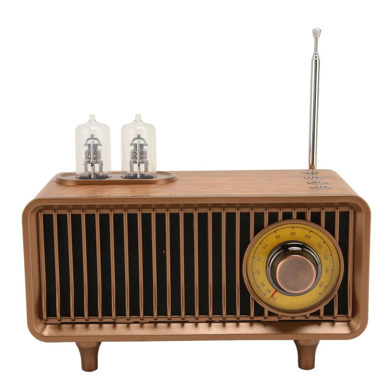 Wooden FM Stereo Sound Radio Vintage Imitation Wood Grain Portable Bluetooth Speaker Portable Speaker Vintage Radio Speaker