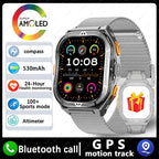 2025 New Dual Frequency GPS Outdoor SmartWatch Compass Altitude Air Pressure 5ATM Waterproof Sports SmartWatch for Men and Women