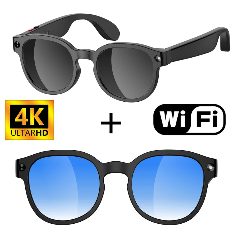 New AI Smart Glasses AI Translation 8MP HD Camera 4K Shooting Image Conversation Recording Listening To Music Smart Glasses