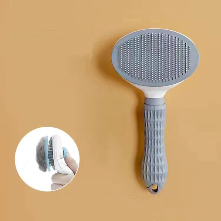 Cepillo de pelo para perros y gatos, cepillo para el cuidado y el cuidado de gatos, peine de acero inoxidable para limpieza de