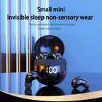 SK18 Mini Invisible Headphones Wireless Bluetooth 5.3 Headphones Bass Sleeping Headphones with Microphone Noise Cancellation HD
