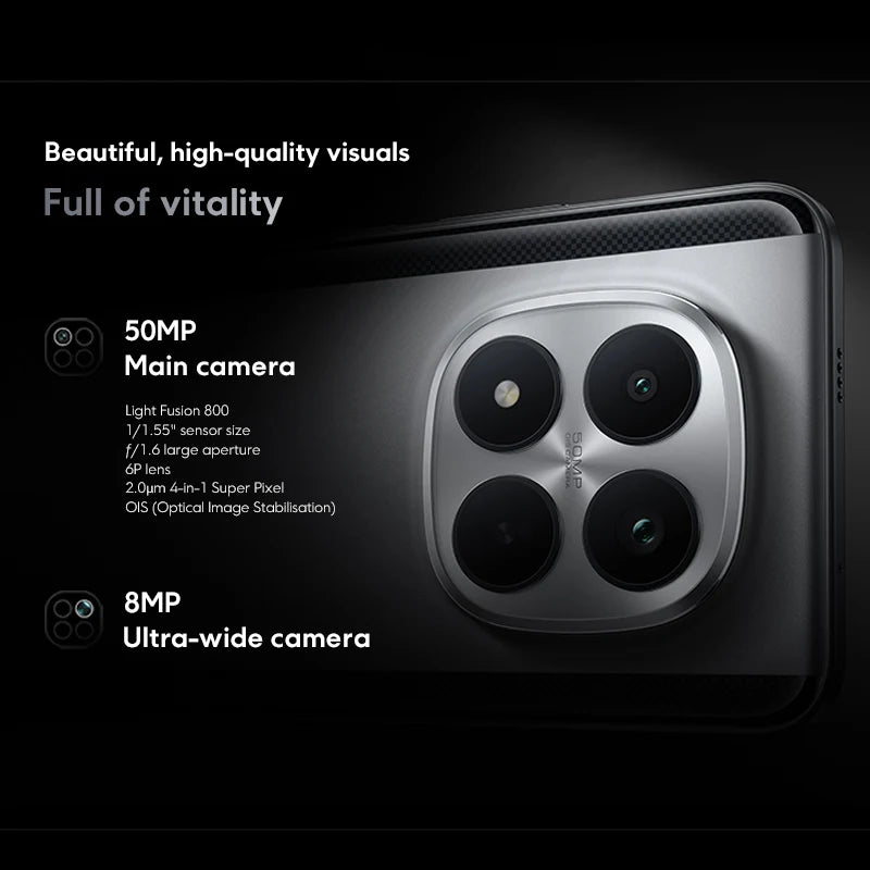 Global Version POCO M8 Pro 50MP main Camera 6.83"CrystalRes AMOLED display mobilephones Smartphone Snapdragon® 7s Gen 4