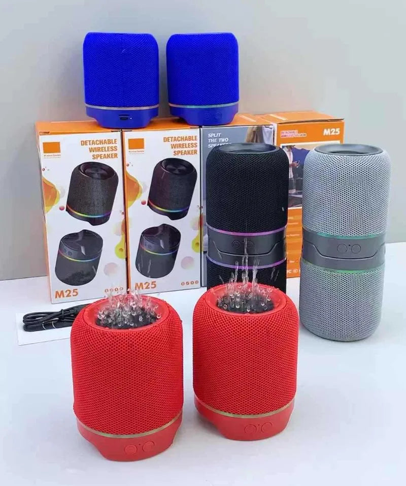M25 Desktop Split Type 2-in-1 Magnetic Bluetooth Speaker HIFI Stereo Subwoofer 10W High Power Support FM TF Card TWS Playback