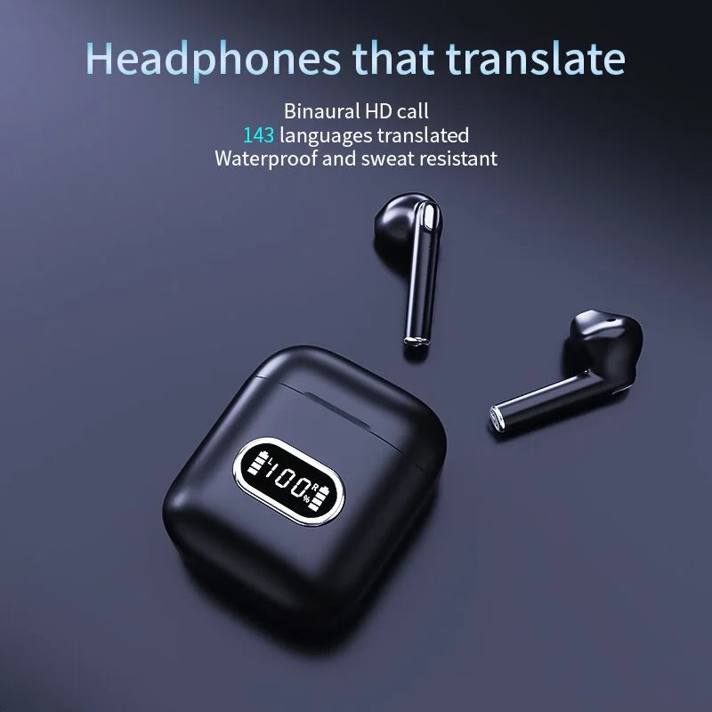 AI Intelligent voiceTranslation Earphones In real time Online Translator 143Language Noise Reduction In Ear Translation EarBurds