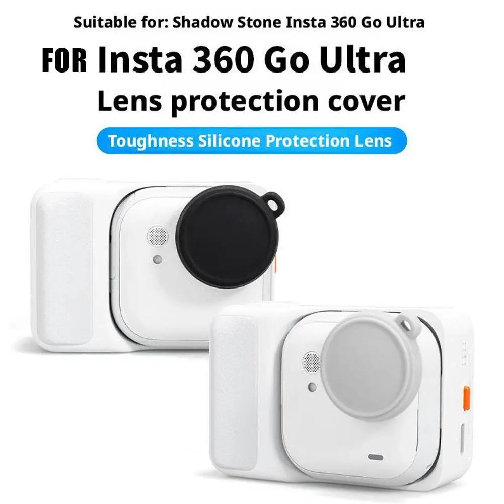 3pcs Camera Lens Protective Cover For Insta360 GO Ultra Anti-Slip Mat Silicone Dust-proof Cover Sports Camera Accessories
