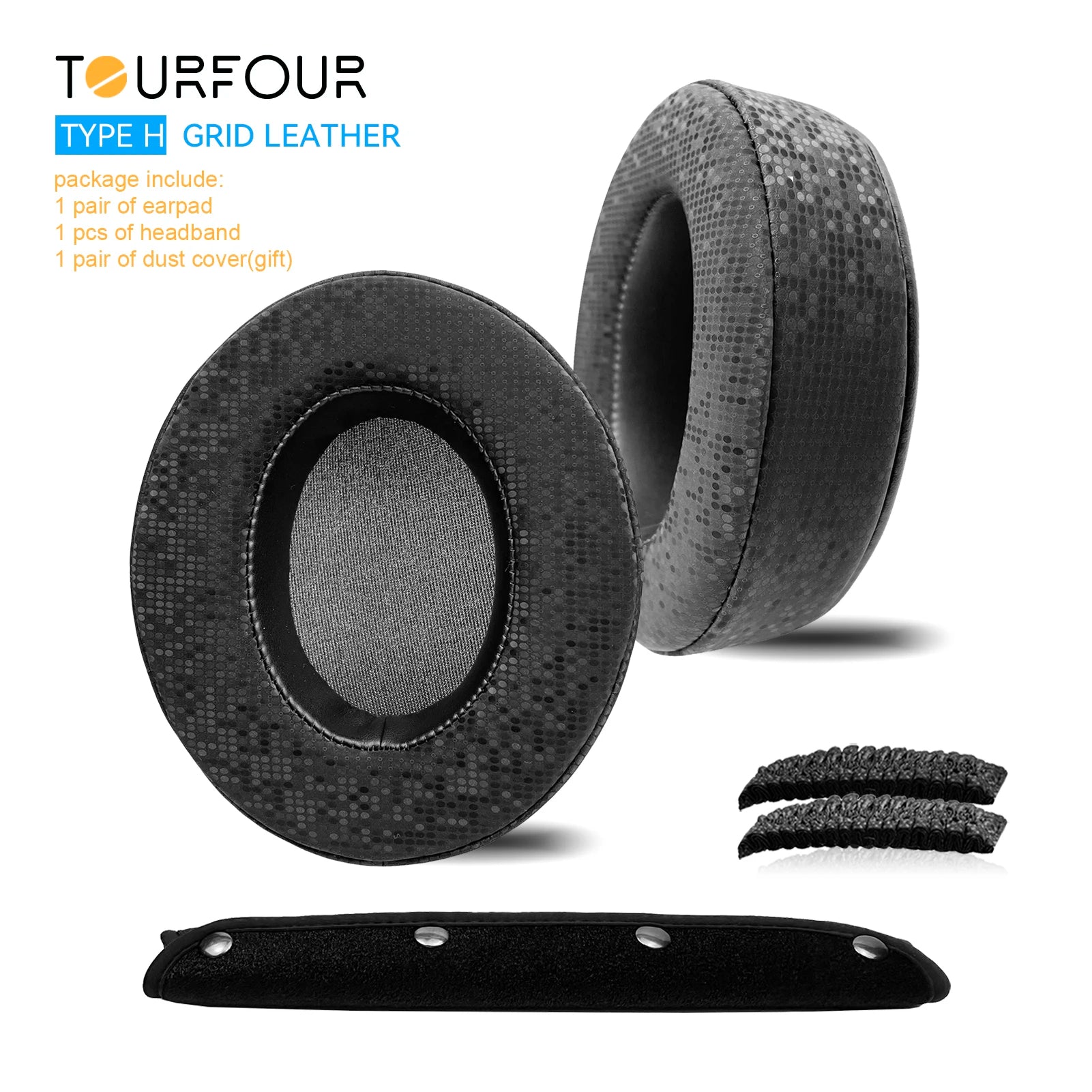 TOURFOUR Replacement Earpads for Audio Technica ATH-M50x,M50xBT,M40x,M30x,M20x,MSR7 Headphones Ear Cushion Sleeve Earmuffs