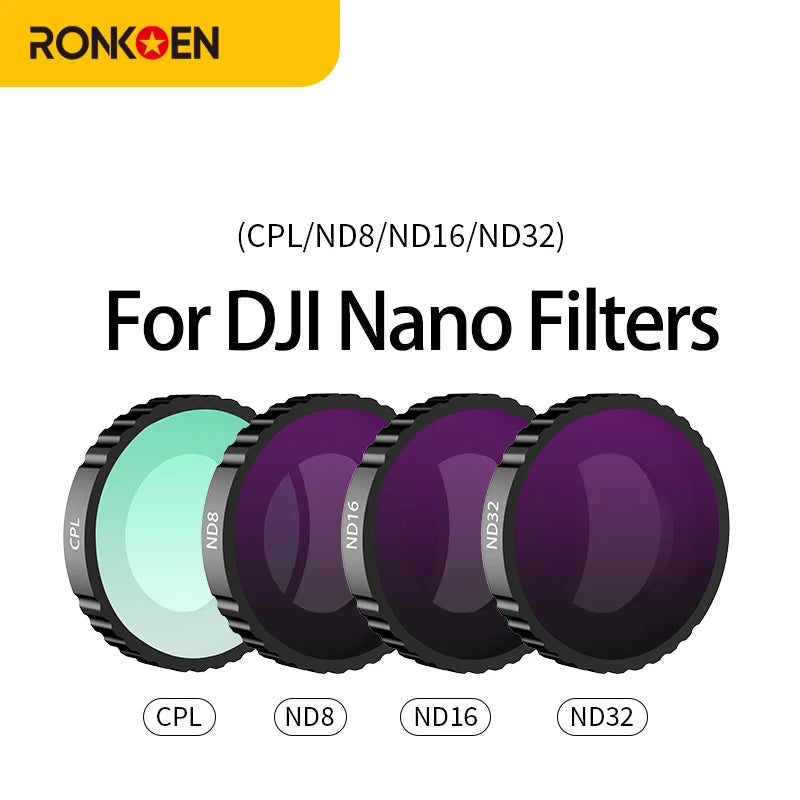 Ronkoen For Dji Osmo Nano Filters CPL UV Filters ND8 ND16 ND32 ND64 Black Mist Soft ND32PL Protective Lens Camera Accessories